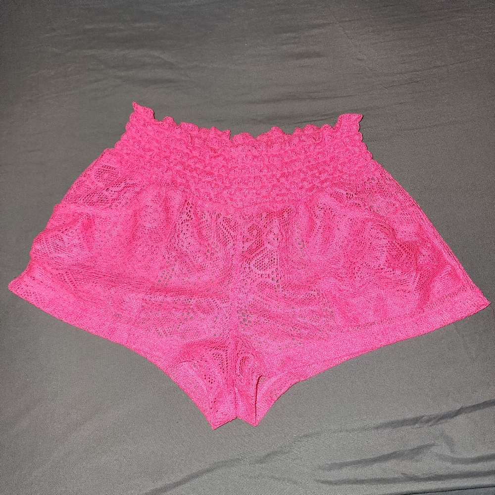 Hot Pink Mesh Shorts